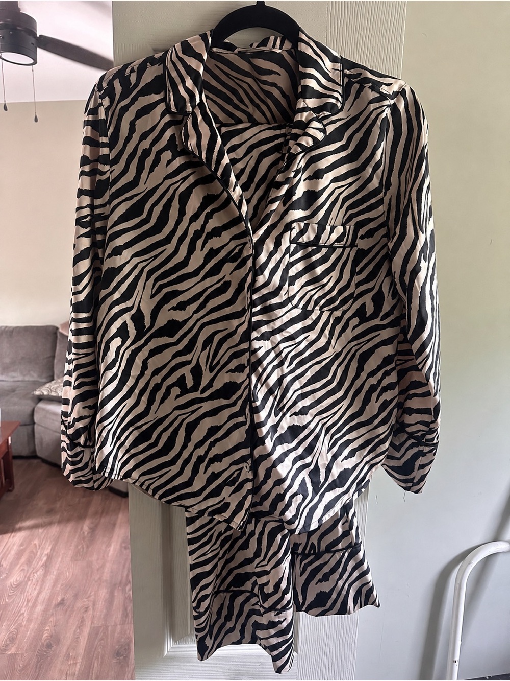 Victoria’s Secret satin zebra pyjamas